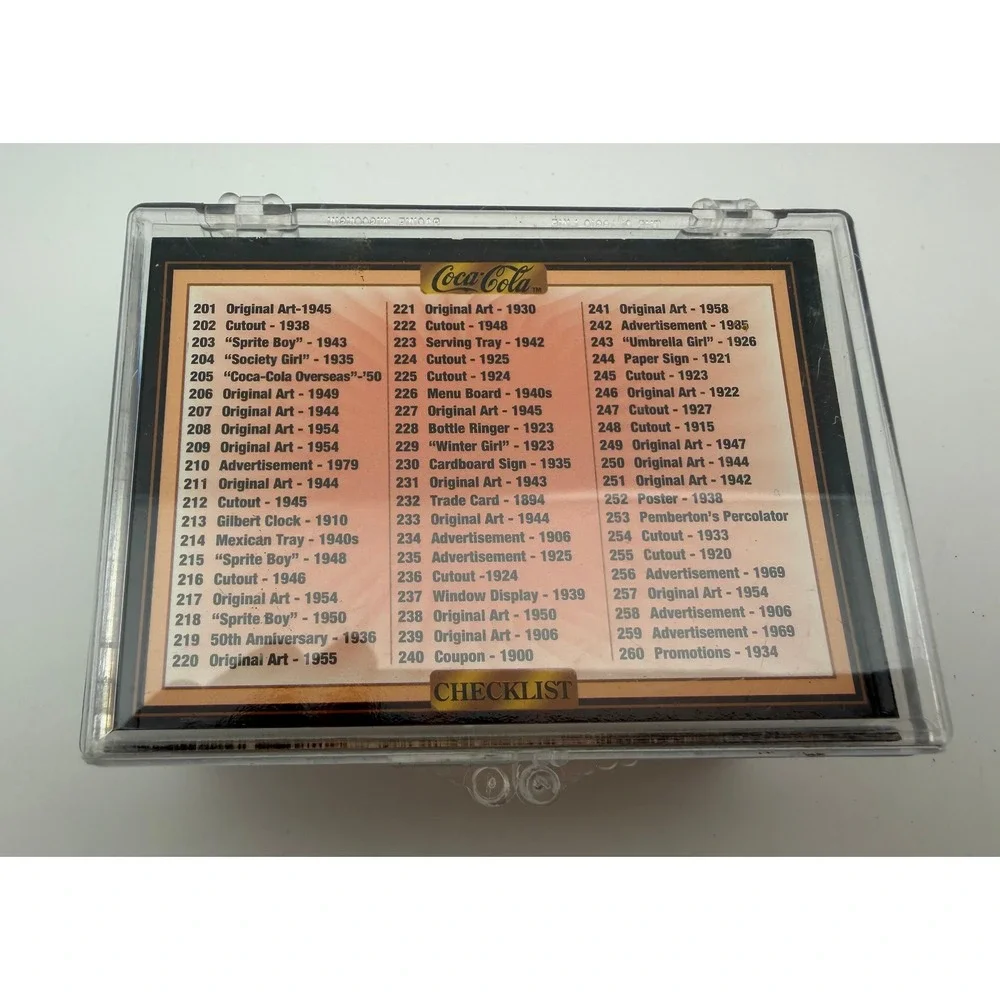 1994 Coca-Cola Collection Series 3 Complete 100 Card Set 201-300 Collect-A-Card